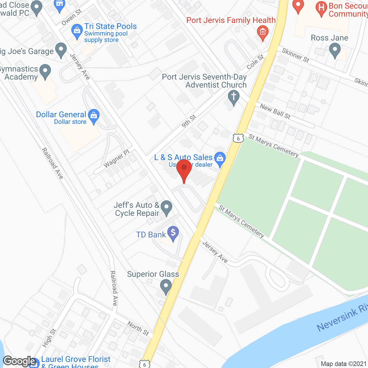 Map of the neighborhood around Machackemach Village
