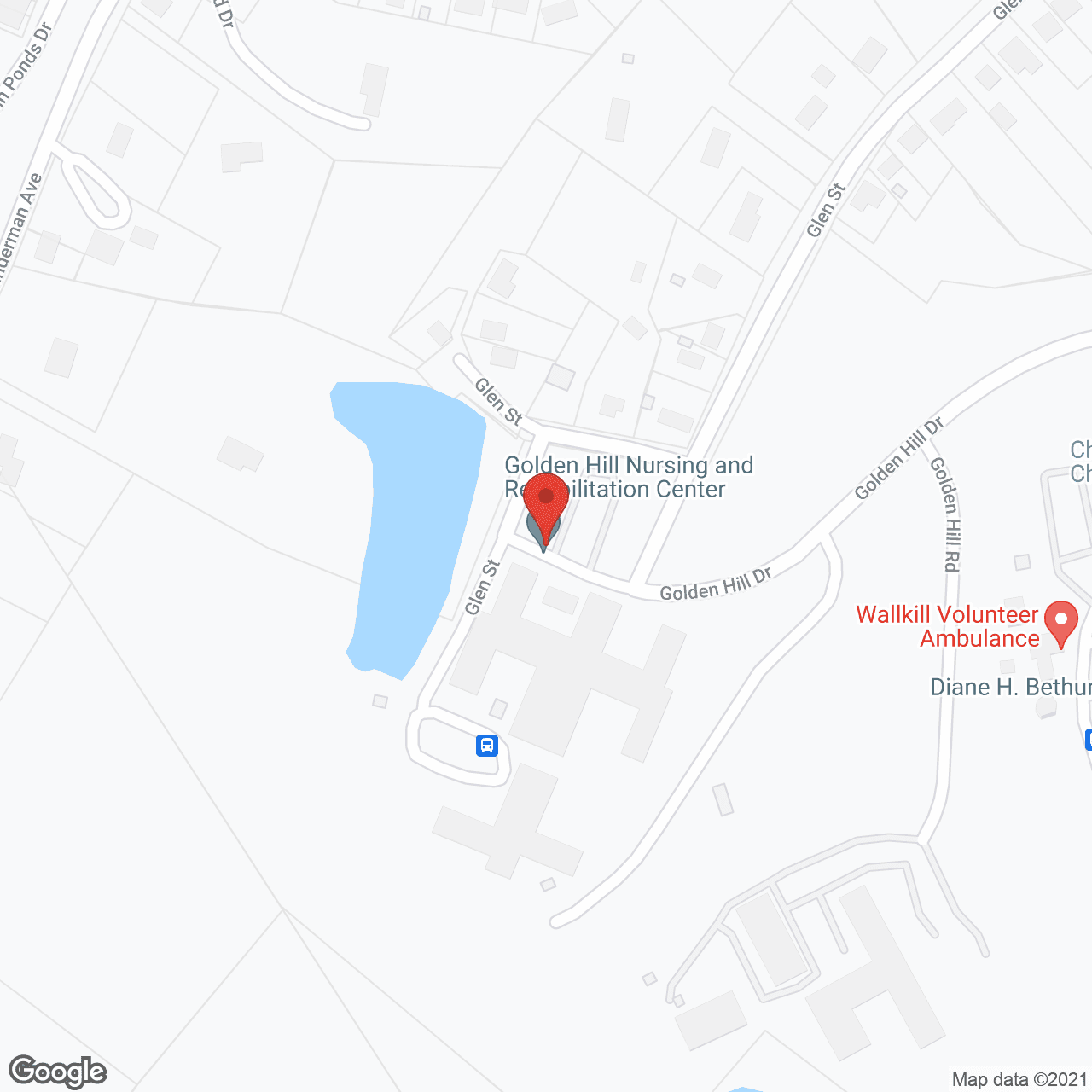 Map of the neighborhood around Golden Hill Health Care Ctr