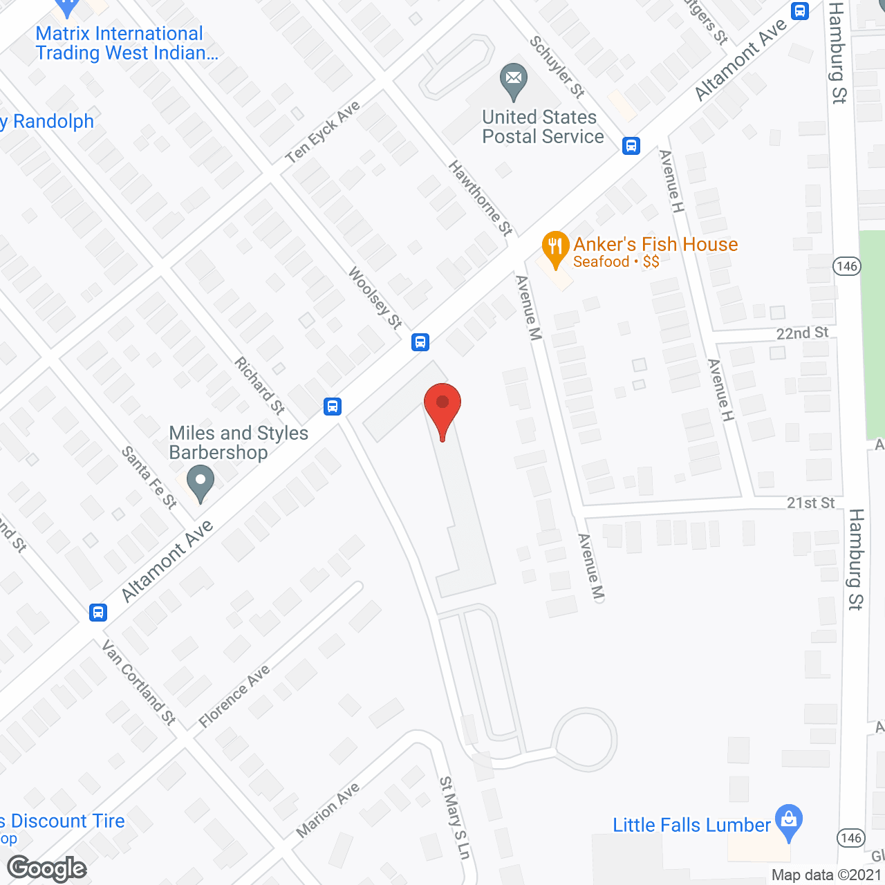 Map of the neighborhood around Hallmark Nursing Ctr