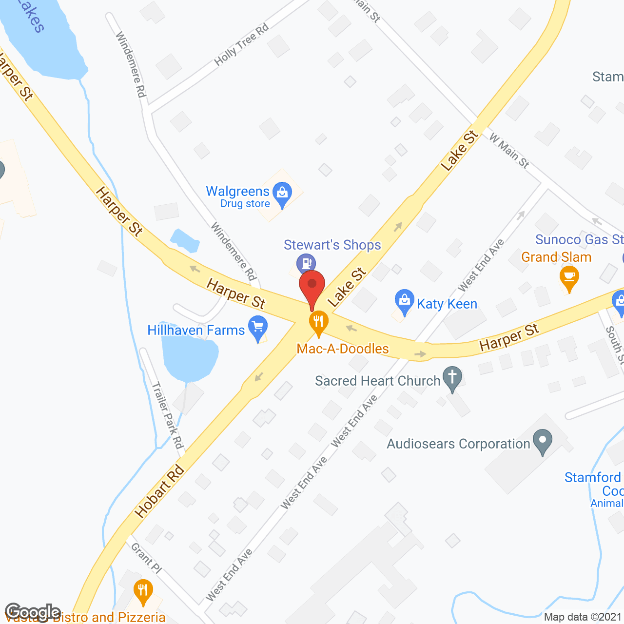 Map of the neighborhood around Robinson Terrace