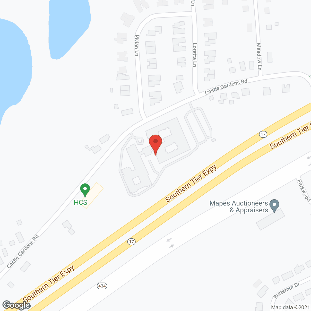 Map of the neighborhood around Brookdale Castle Gardens