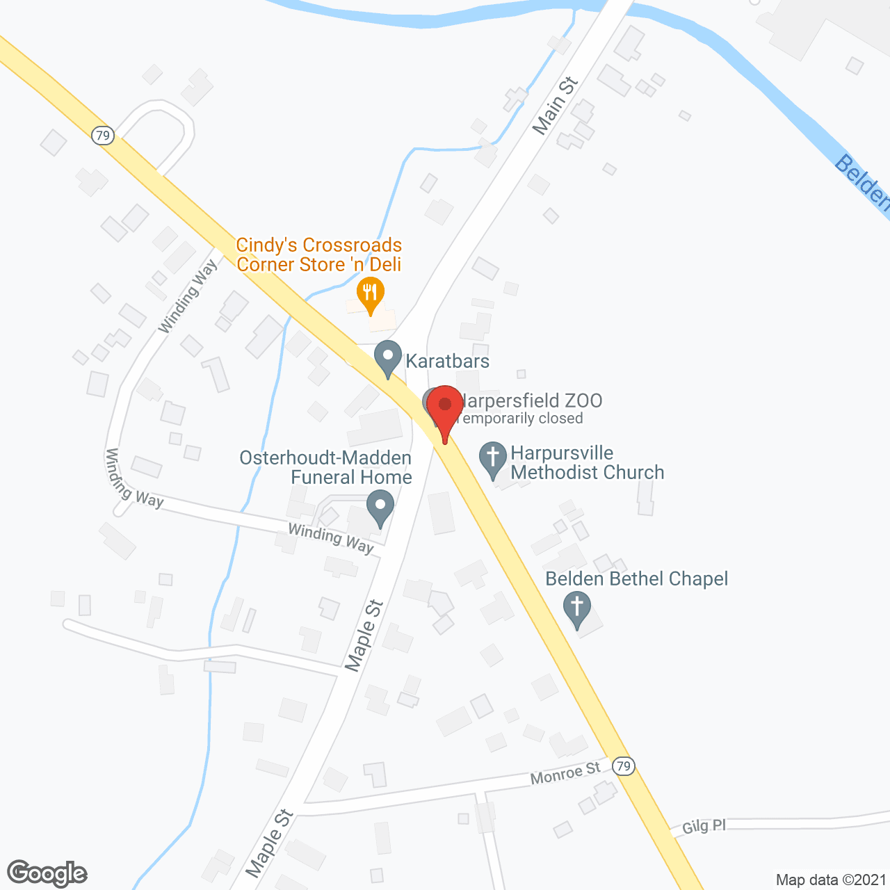 Map of the neighborhood around Country Pines ACF