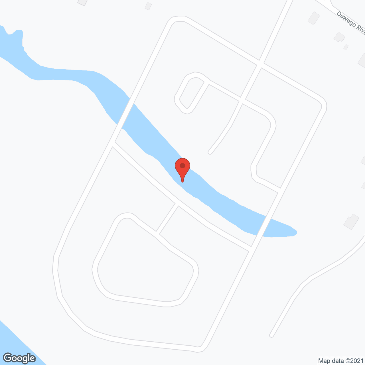 Map of the neighborhood around Oswego River Meadows and Marina