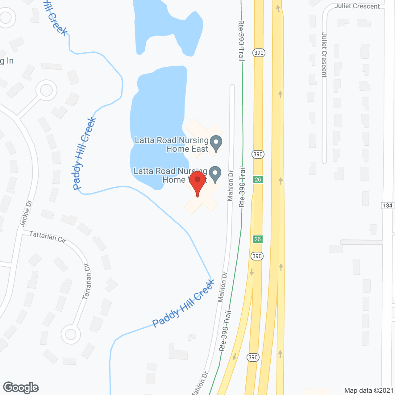 Map of the neighborhood around Latta Road Nursing Home West