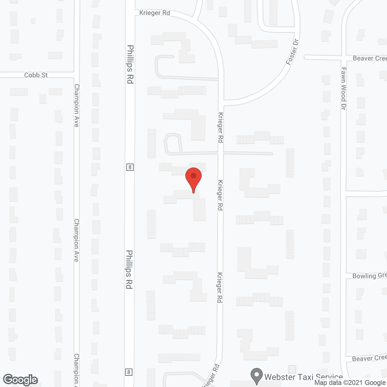 Map of the neighborhood around Phillips Village