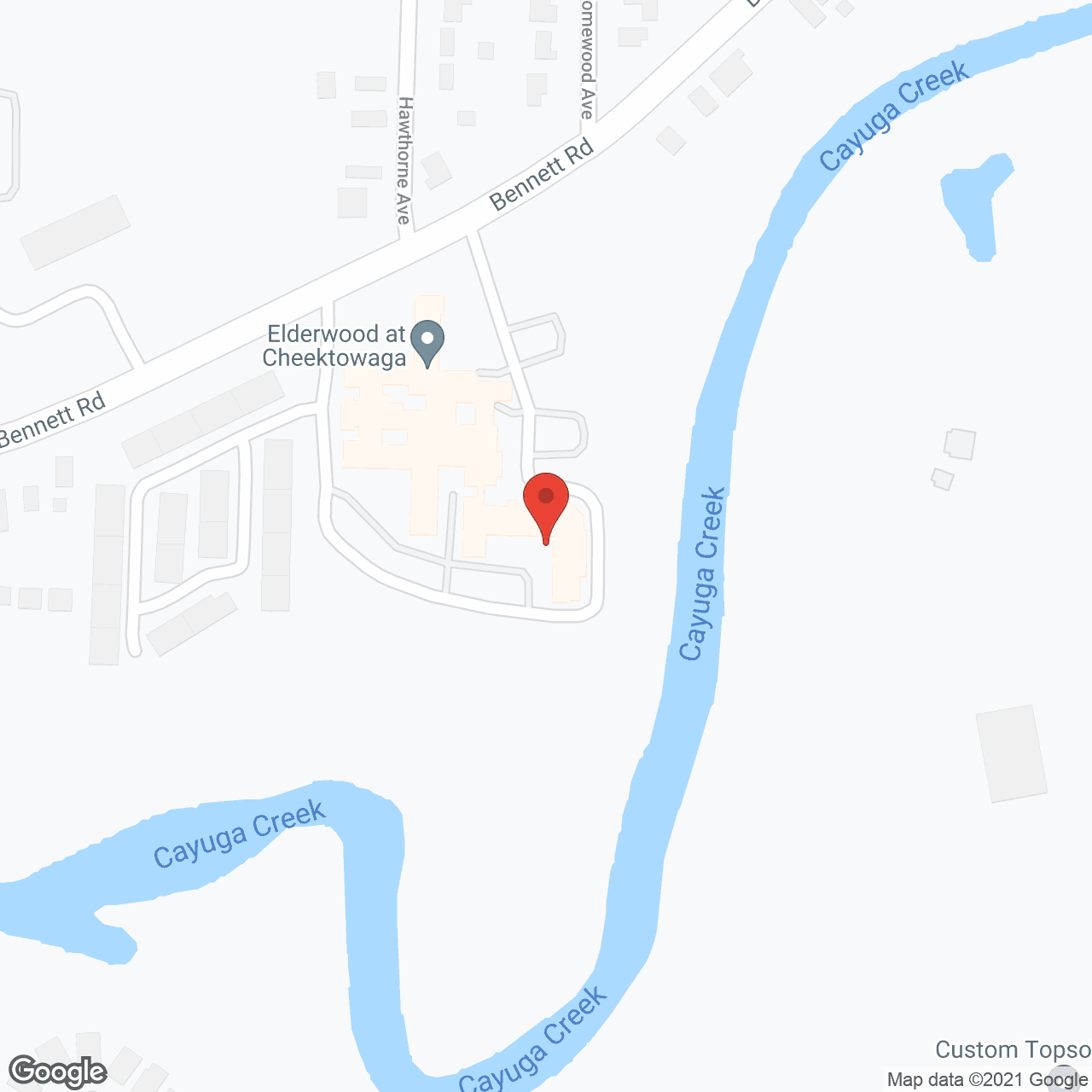 Map of the neighborhood around Elderwood Assisted Living at Cheektowaga