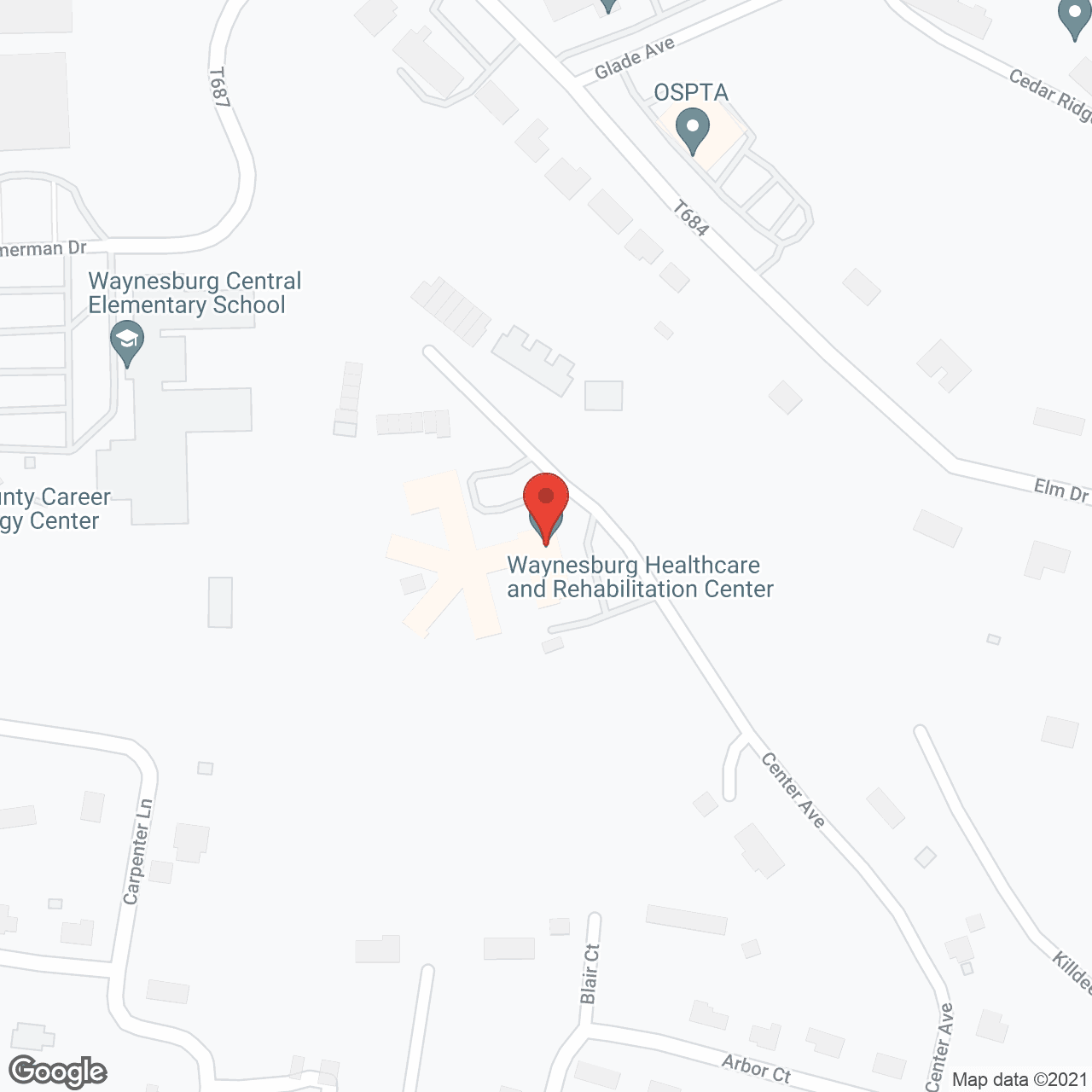 Map of the neighborhood around Golden LivingCenter - Waynesburg