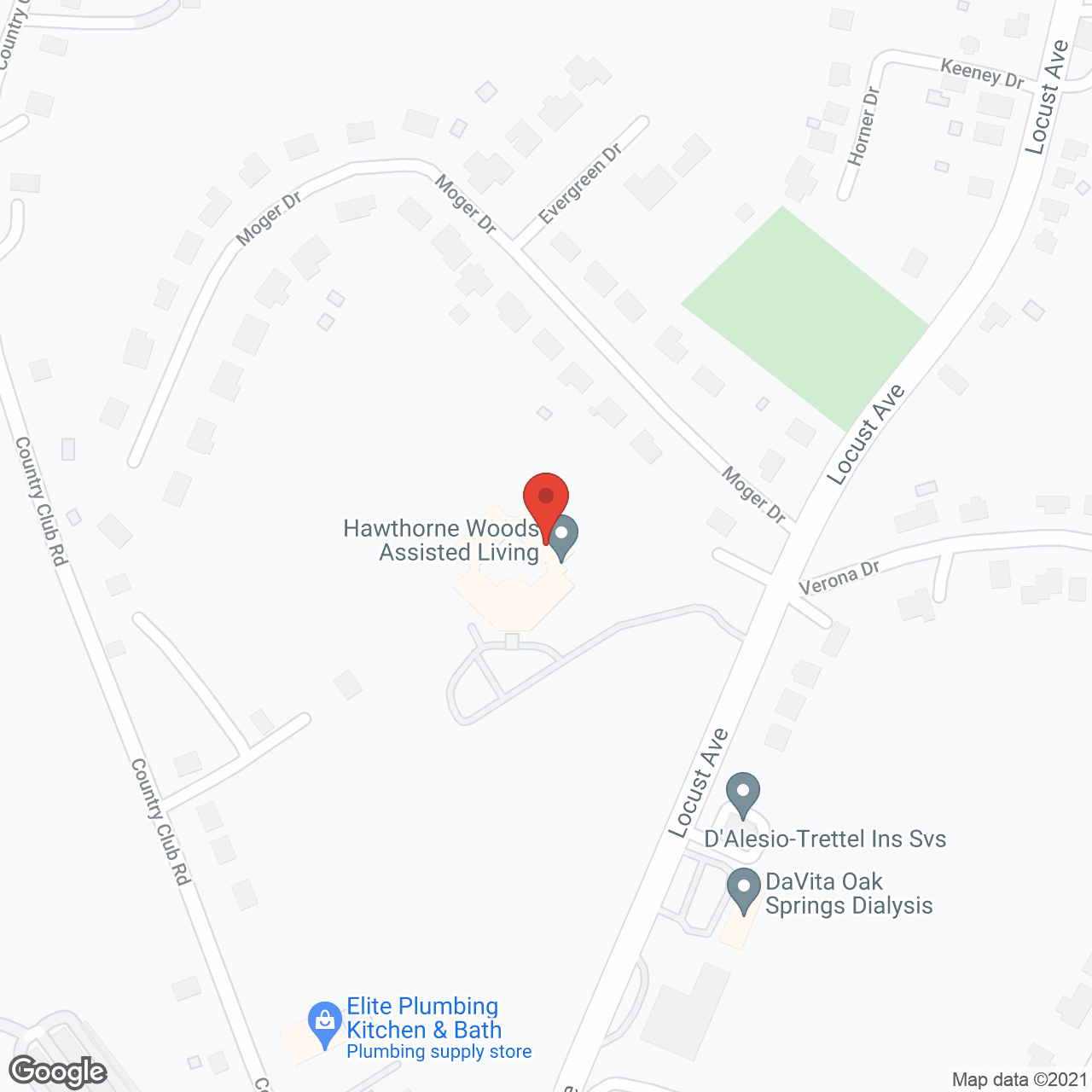 Map of the neighborhood around Hawthorne Woods by New Perspective