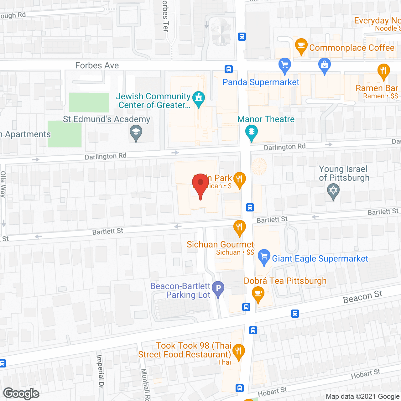 Map of the neighborhood around Harry and Jeannette Weinberg Terrace