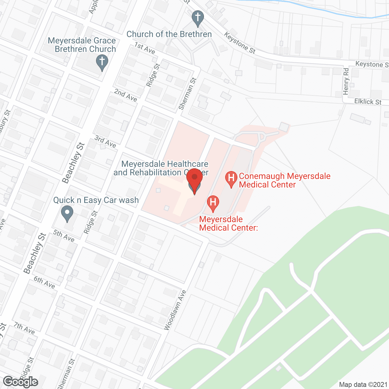 Map of the neighborhood around Golden LivingCenter - Meyersdale