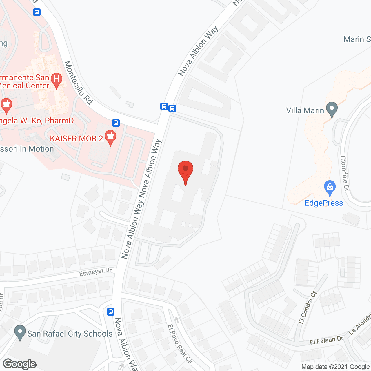 Map of the neighborhood around Nazareth House
