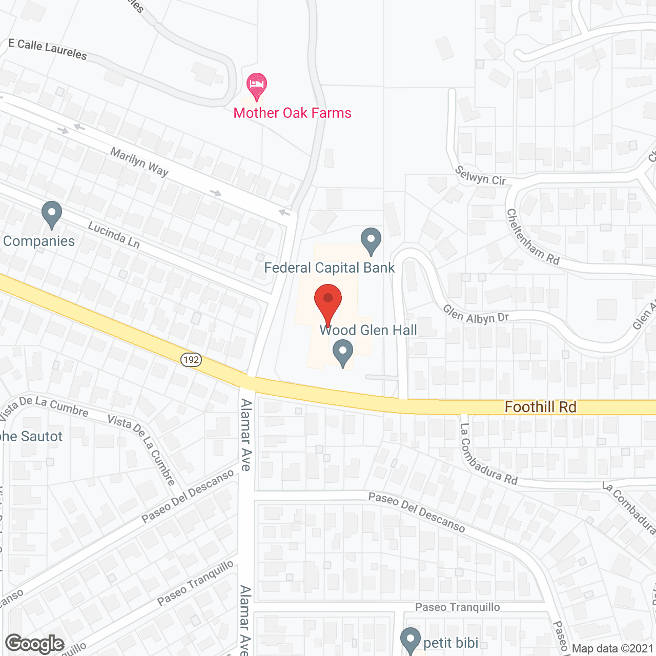 Map of the neighborhood around Wood Glen Senior Living