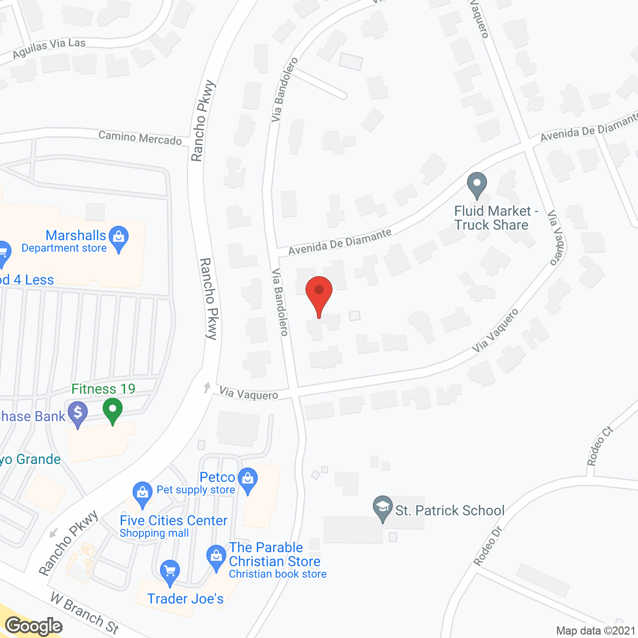Map of the neighborhood around Sacred Heart Residential Care Facility