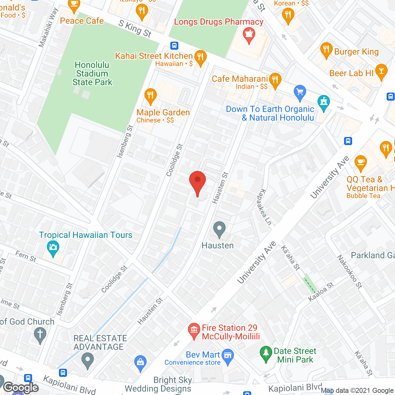 Map of the neighborhood around Hausten Gardens