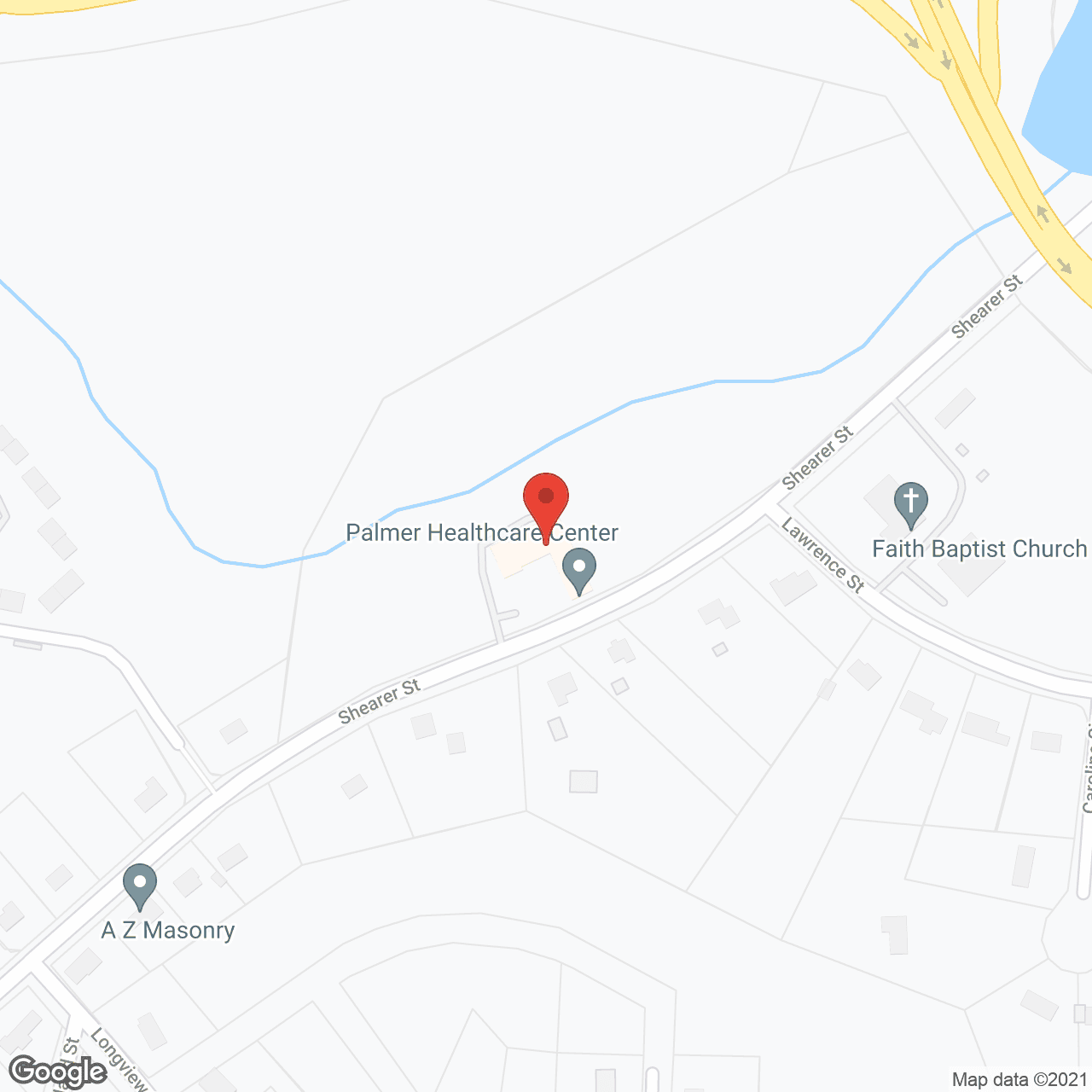 Map of the neighborhood around Palmer House Alzheimers Ctr