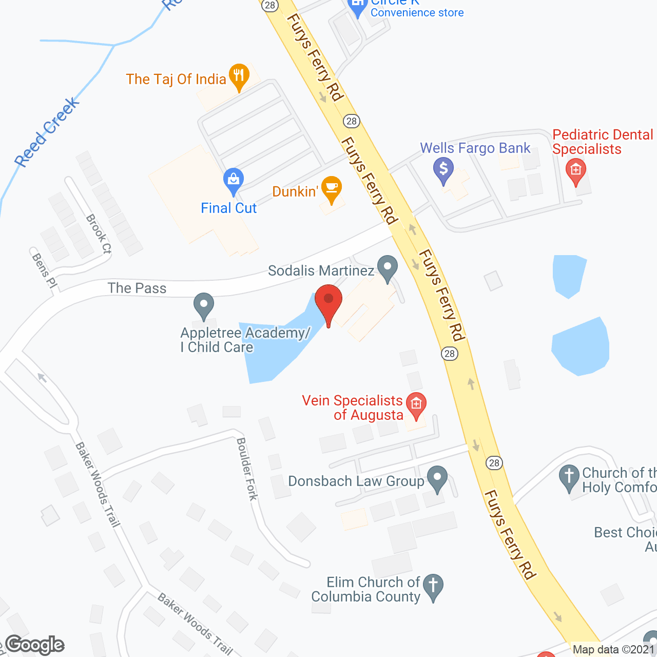 Map of the neighborhood around Sodalis Martinez