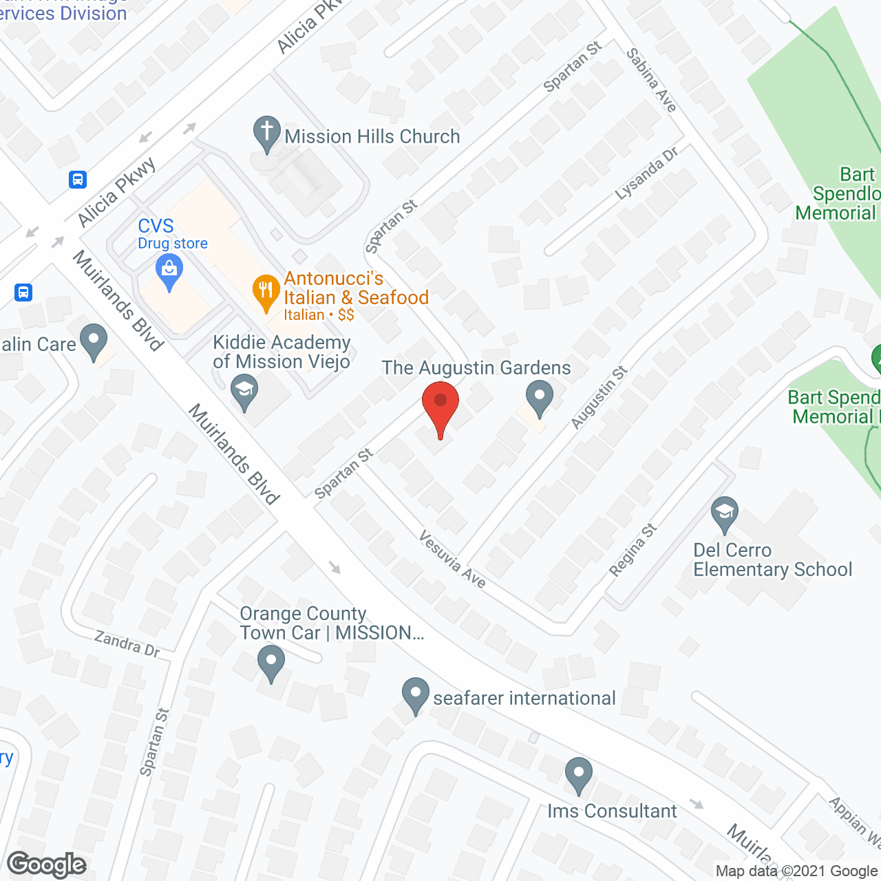 Map of the neighborhood around Irvine Cottage 10