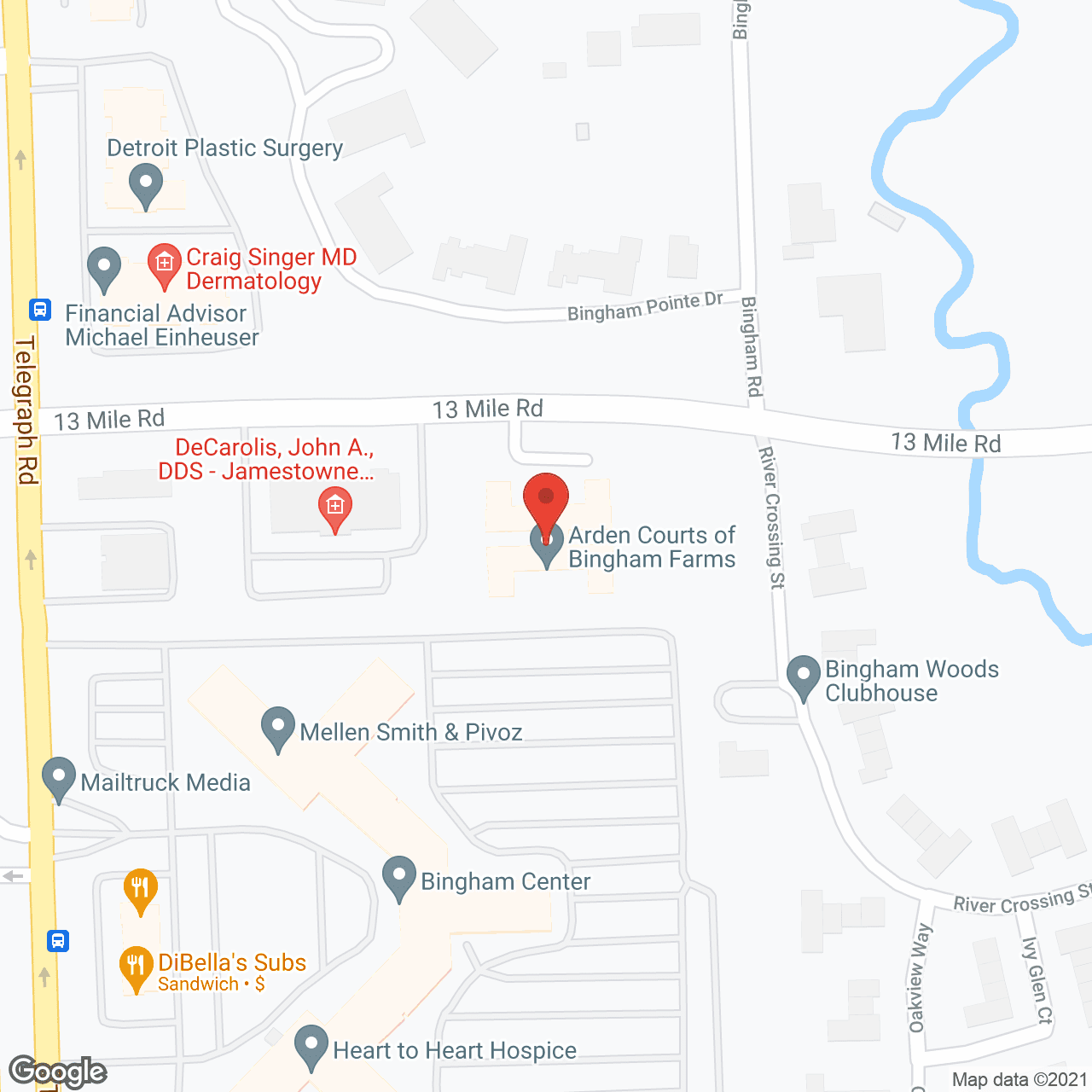 Arden Courts A ProMedica Memory Care Community in Bingham Farms in google map