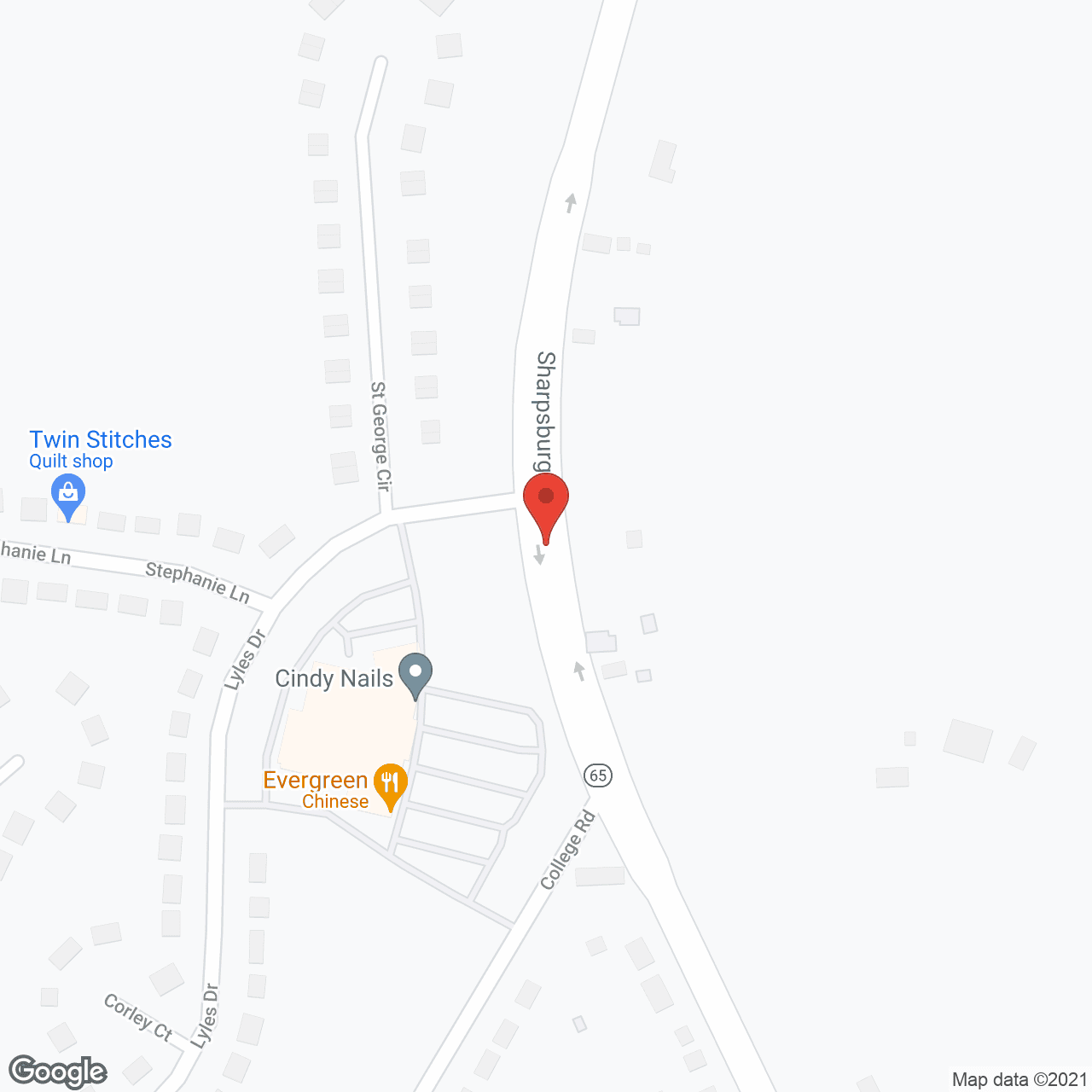 Map of the neighborhood around Somerford House and Place Hagerstown