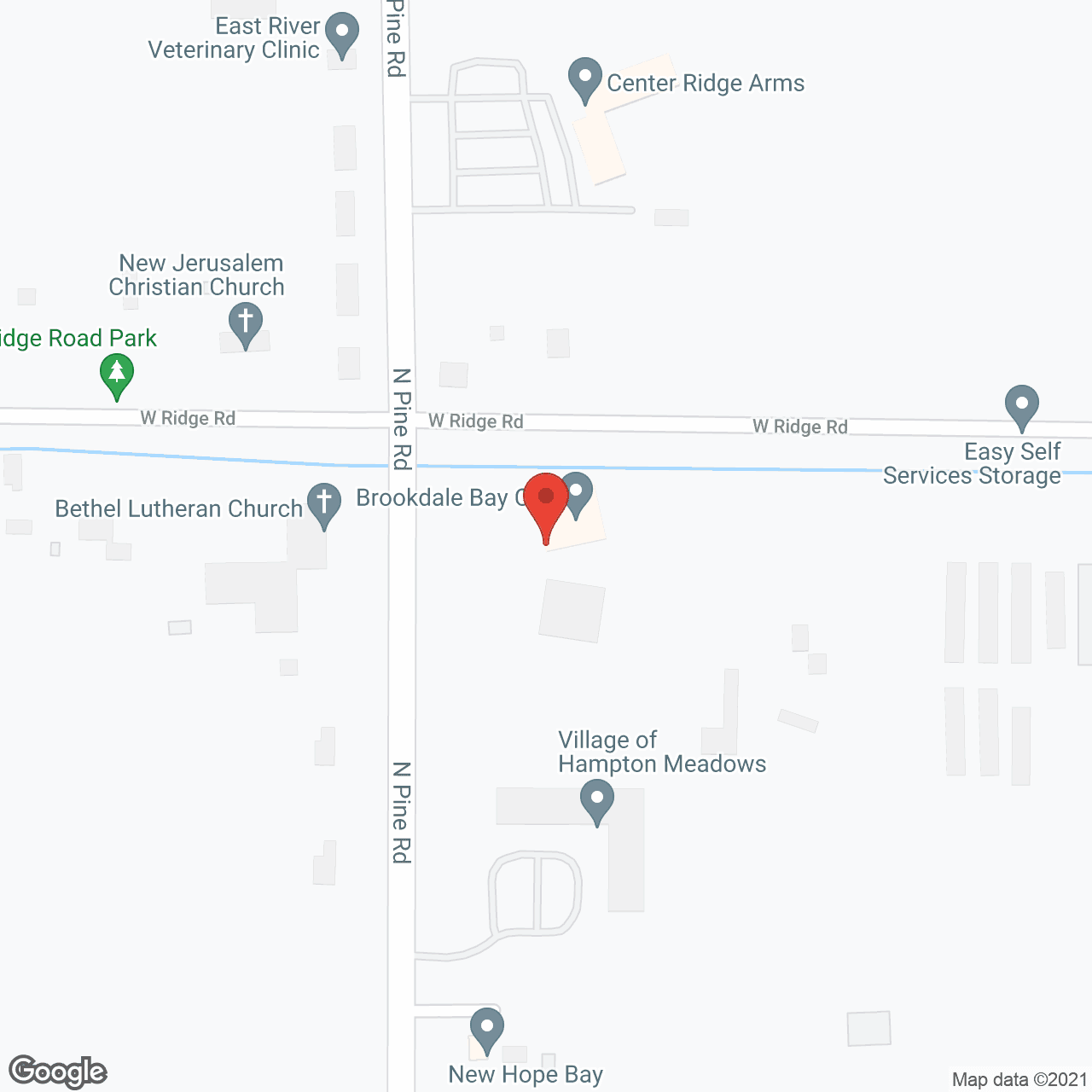 Map of the neighborhood around Brookdale Bay City Memory Care