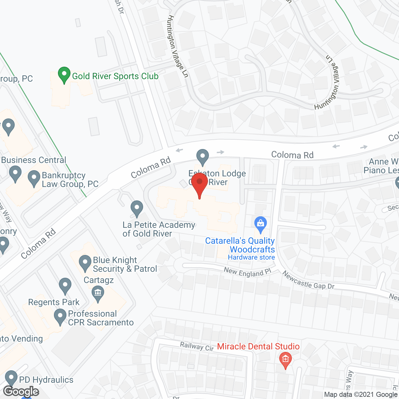 Map of the neighborhood around Eskaton Gold River