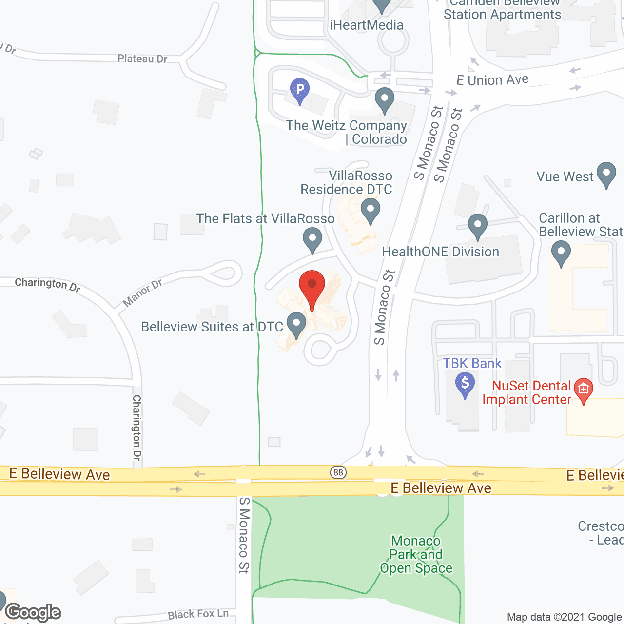Map of the neighborhood around EPOCH Assisted Living of Denver