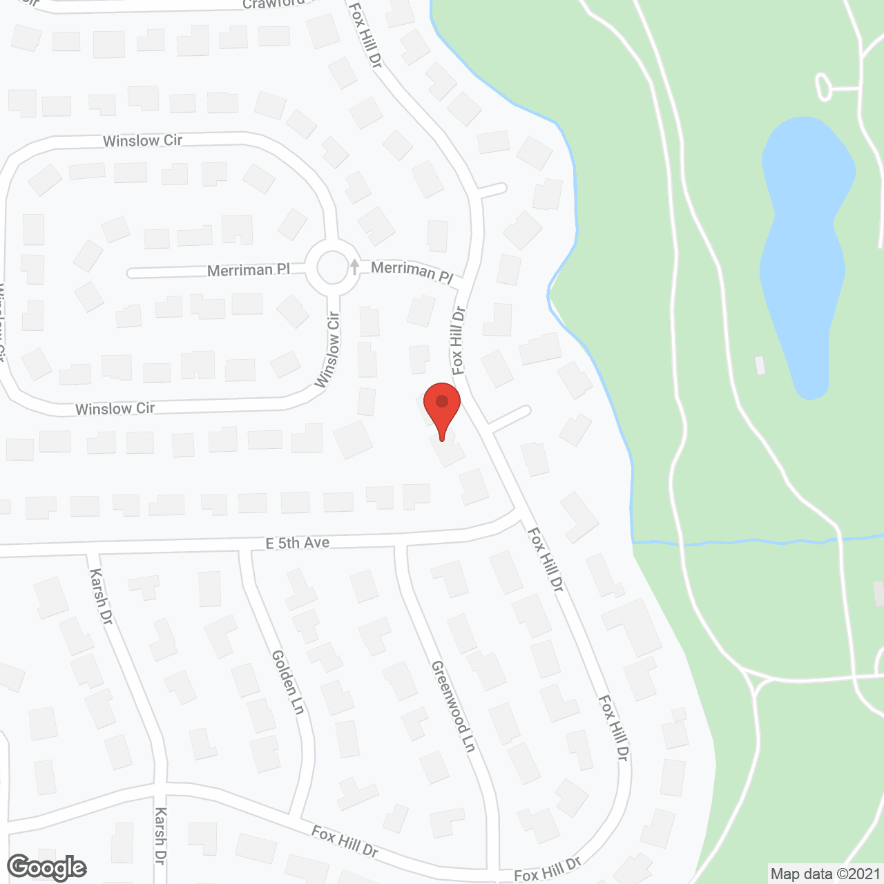 Map of the neighborhood around Millbrook Homes - Fox Hill