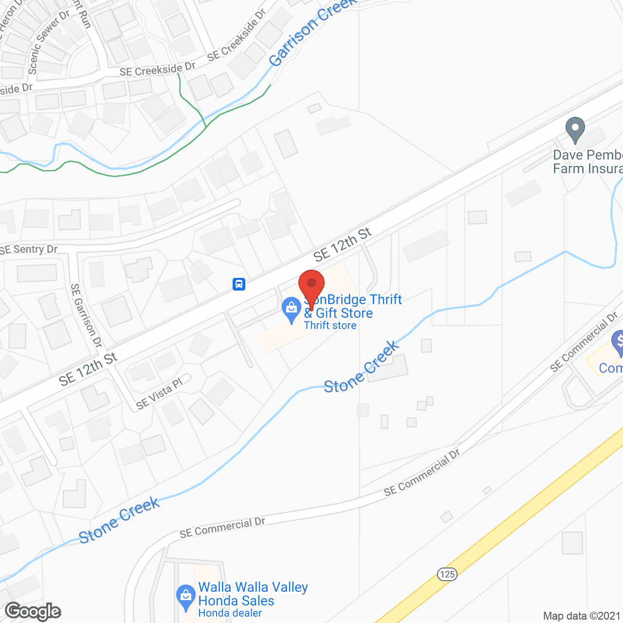 Map of the neighborhood around SunBridge Care and Rehabilitation for Walla Walla Valley