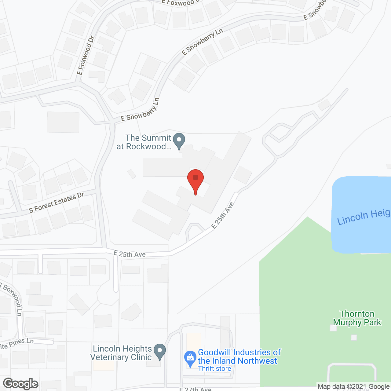 Map of the neighborhood around Rockwood South Hill