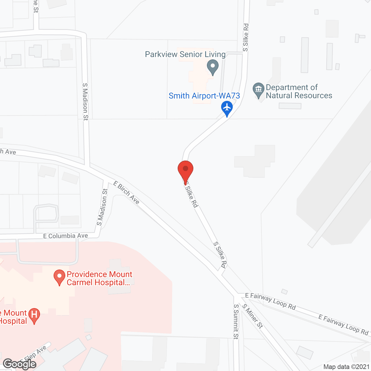 Map of the neighborhood around Parkview Assisted Living