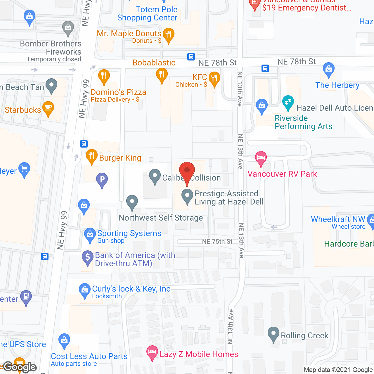 Map of the neighborhood around Prestige Assisted Living at Hazel Dell