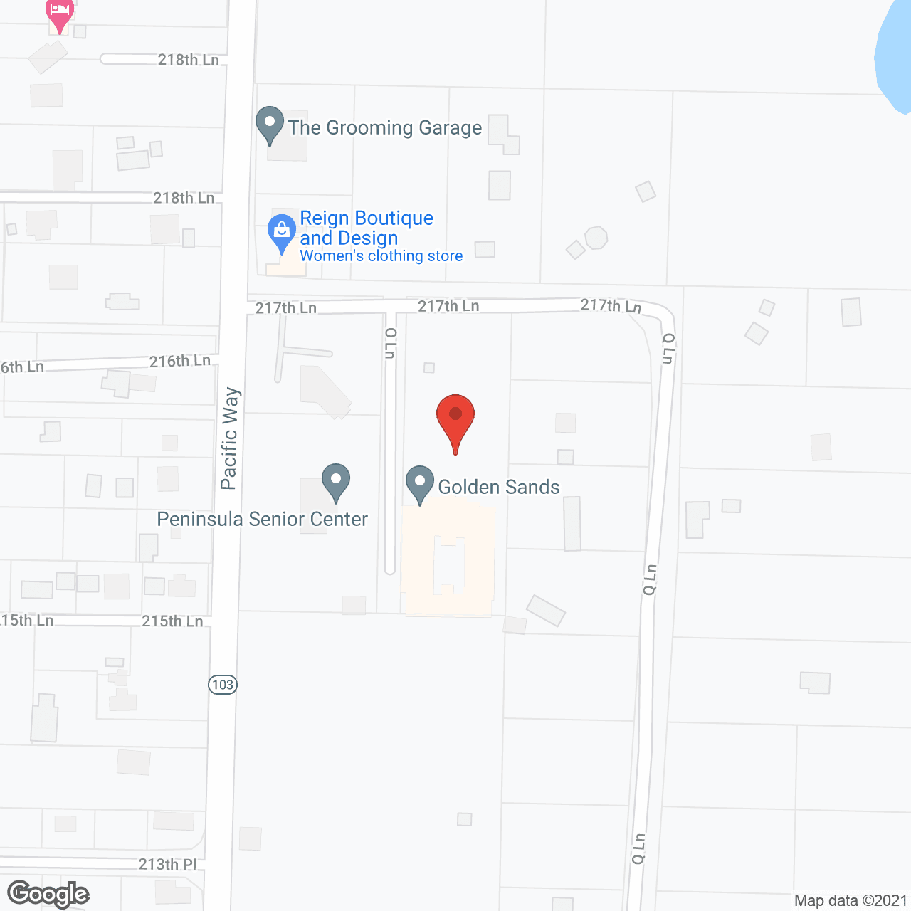 Map of the neighborhood around Golden Sands Assisted Living