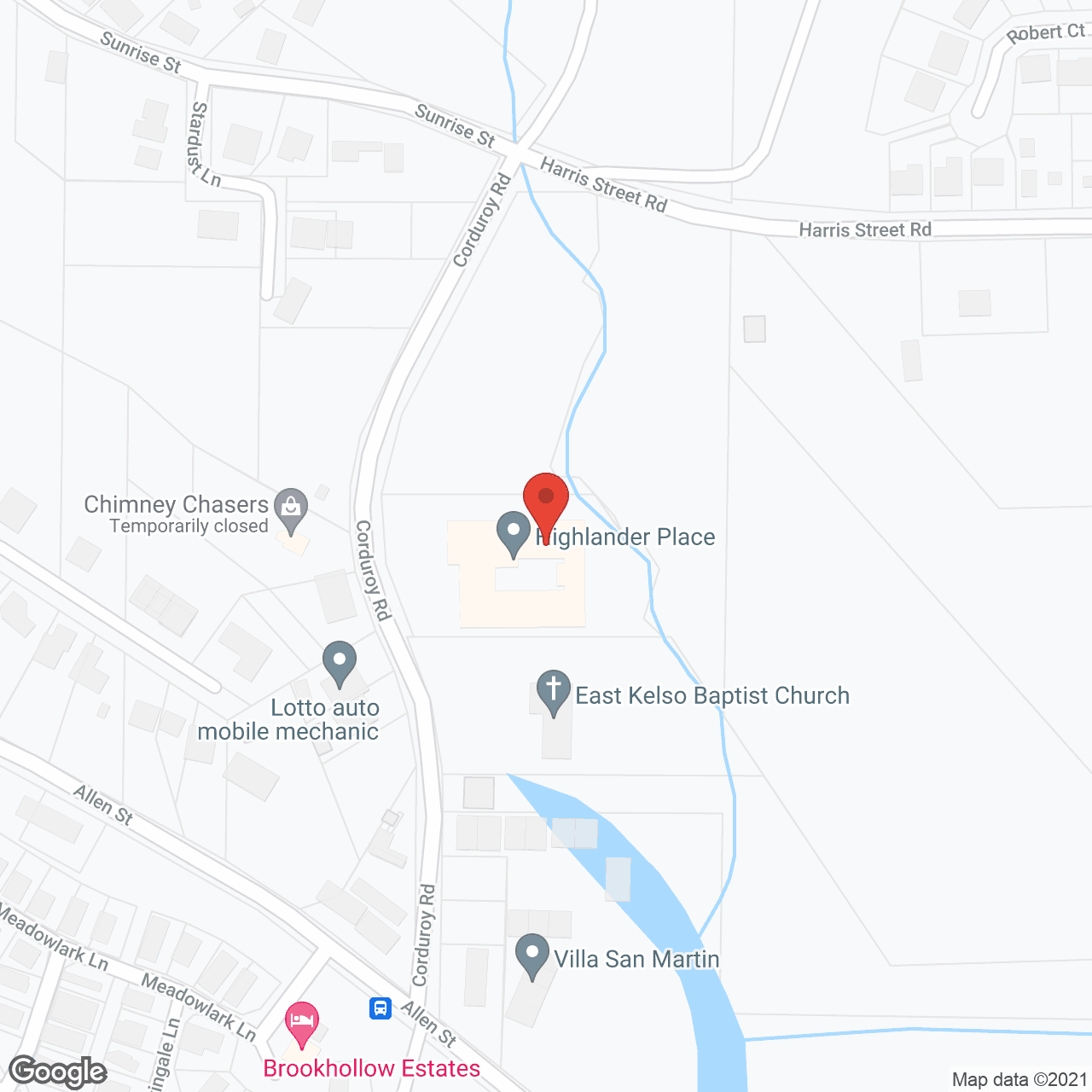 Map of the neighborhood around Trustwell Living at Highlander Place