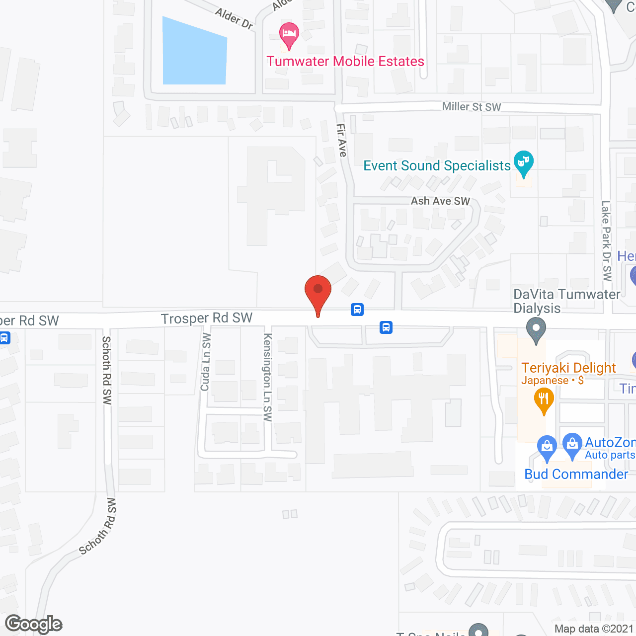 Map of the neighborhood around The Hampton