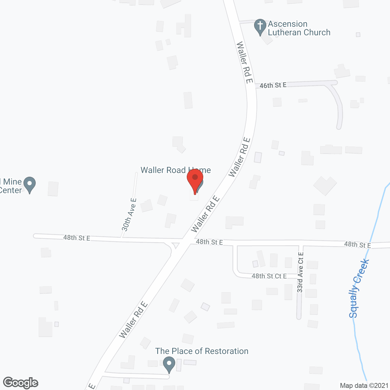 Map of the neighborhood around Waller Road Home