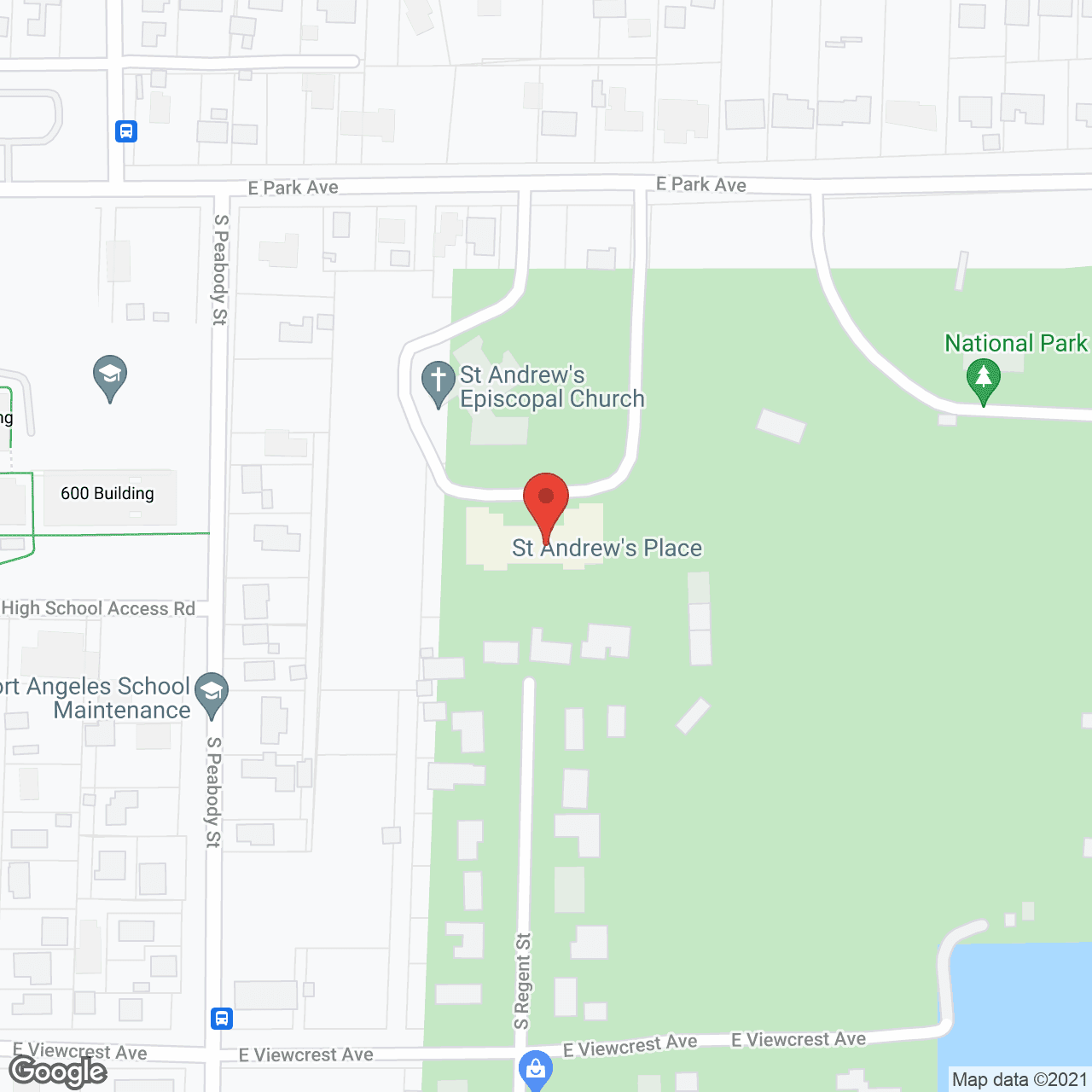 Map of the neighborhood around St Andrew's Place Assisted Living