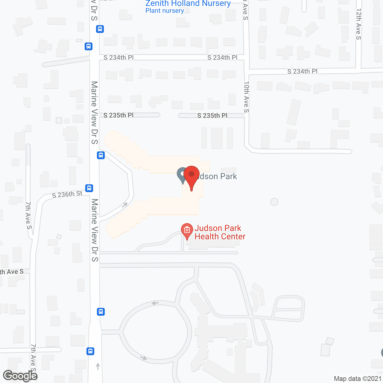Map of the neighborhood around Judson Park Retirement Community