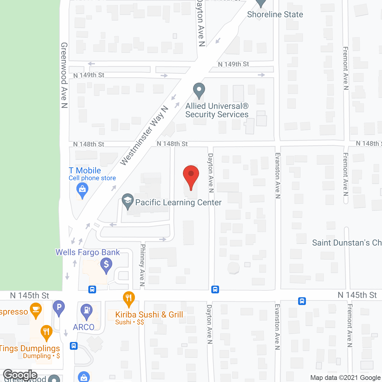 Map of the neighborhood around Westminster Manor