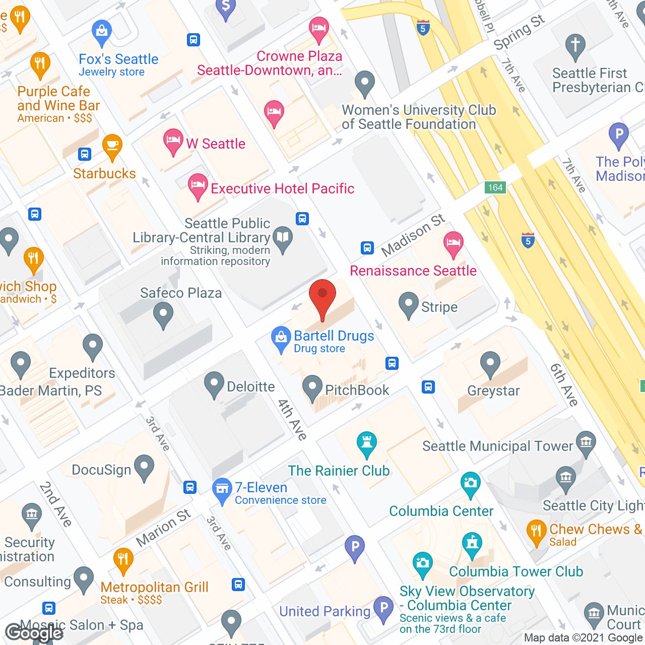 Map of the neighborhood around Chancery Place Apartments