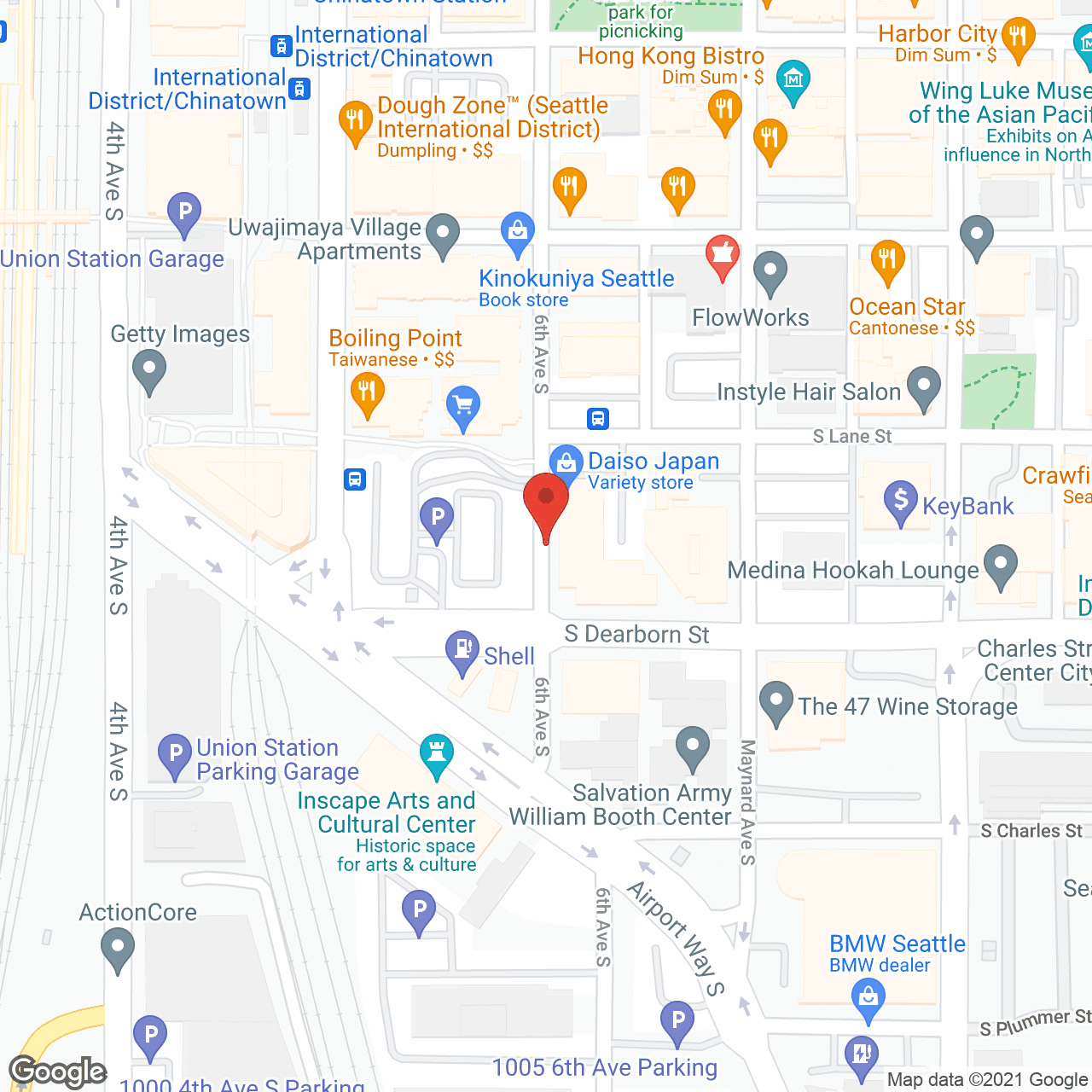 Map of the neighborhood around Nikkei Manor