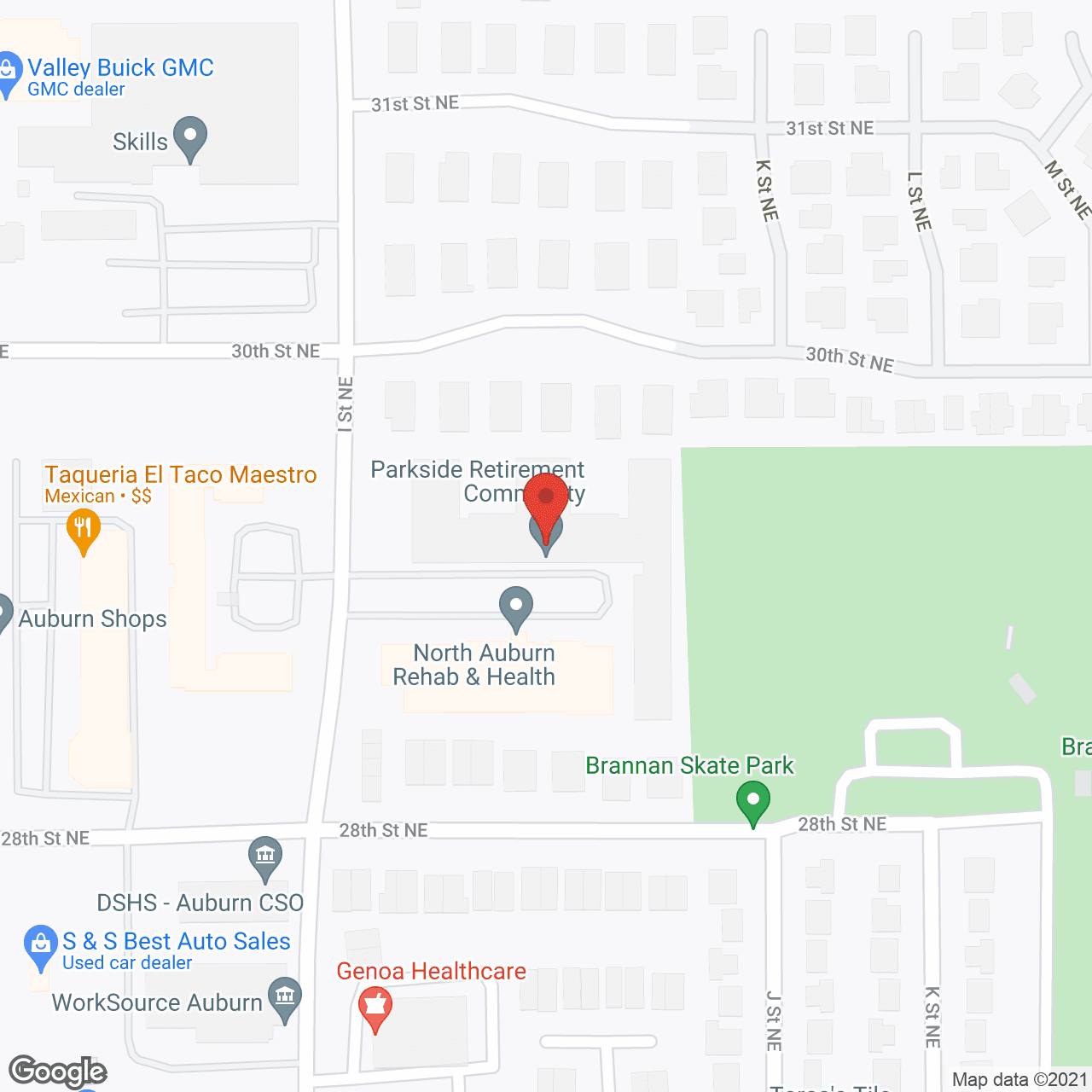 Parkside Retirement Community in google map