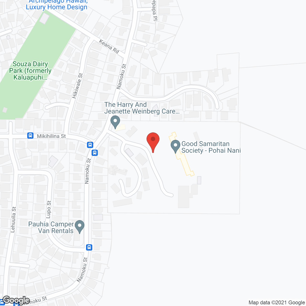 Map of the neighborhood around Pohai Nani Good Samaritan