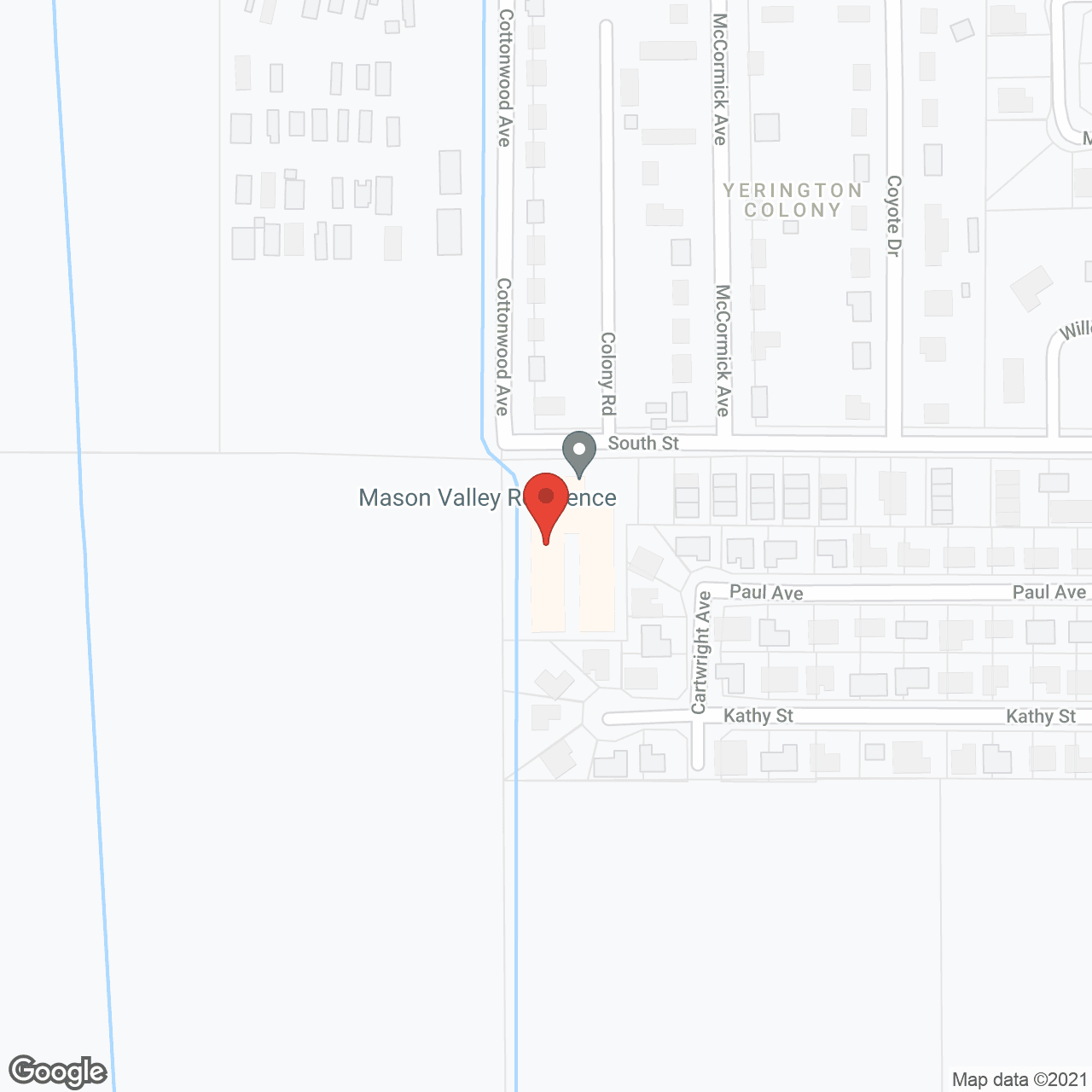 Map of the neighborhood around Mason Valley Residence
