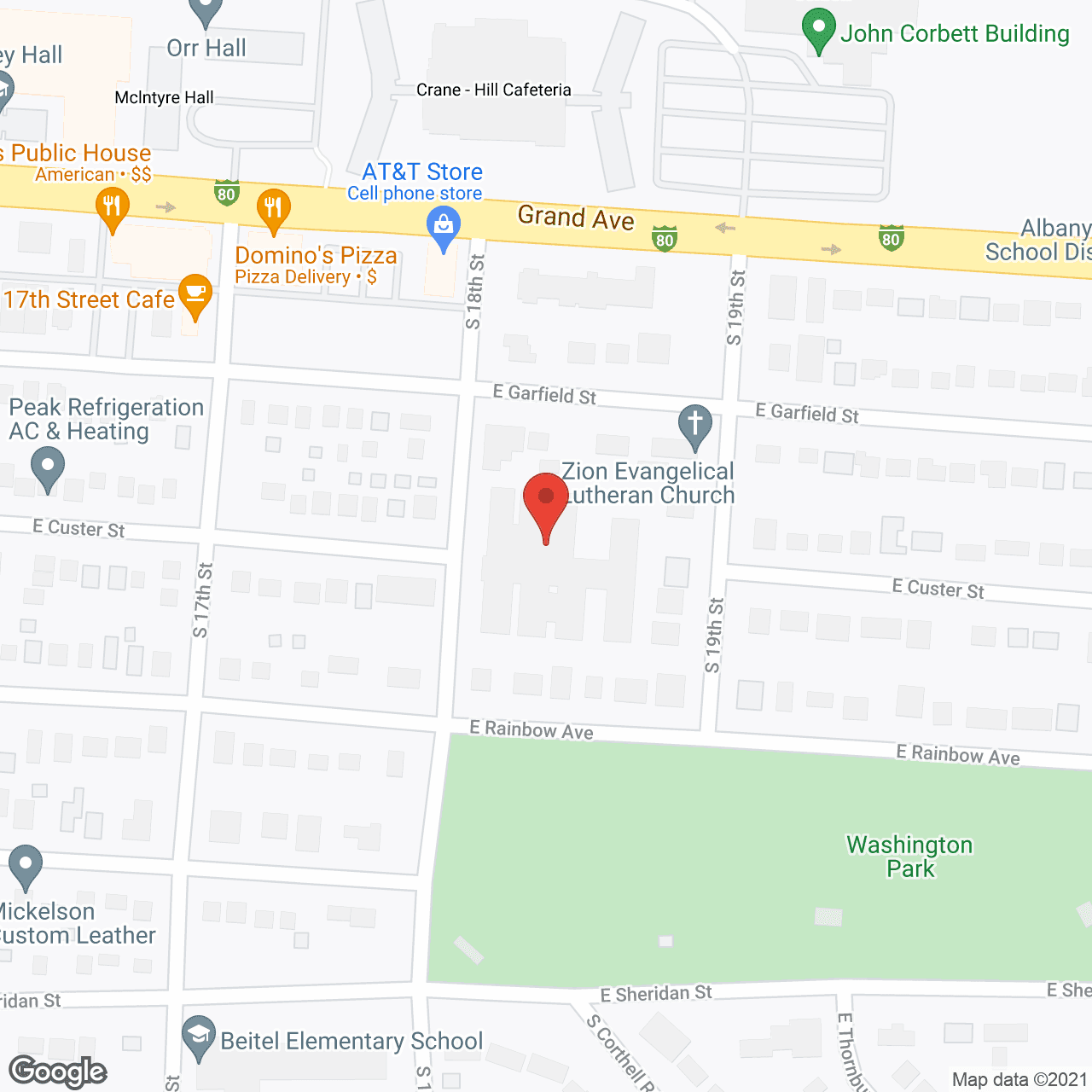Map of the neighborhood around Community Care