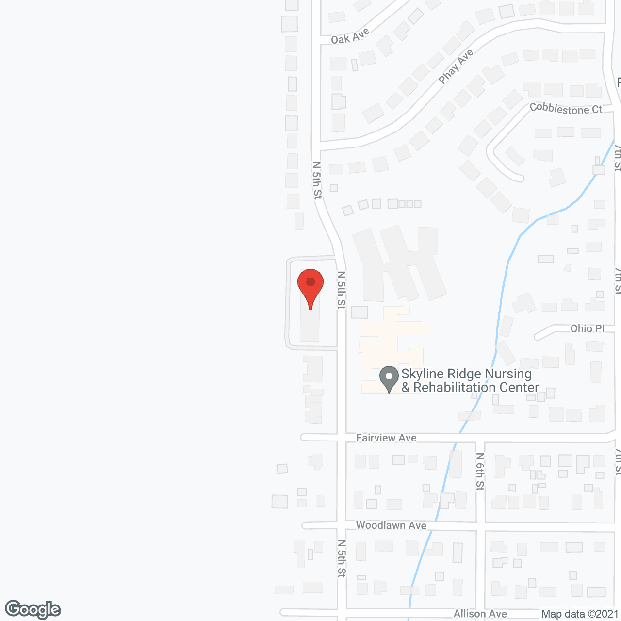 Map of the neighborhood around Garden Park Villa