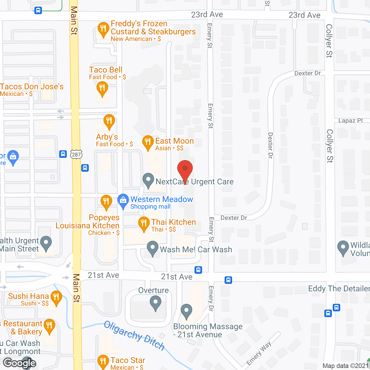 Map of the neighborhood around Longs Peak Residence Ltd