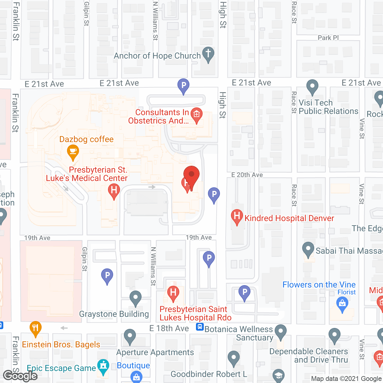 Map of the neighborhood around Park Manor Retirement Rsdnc