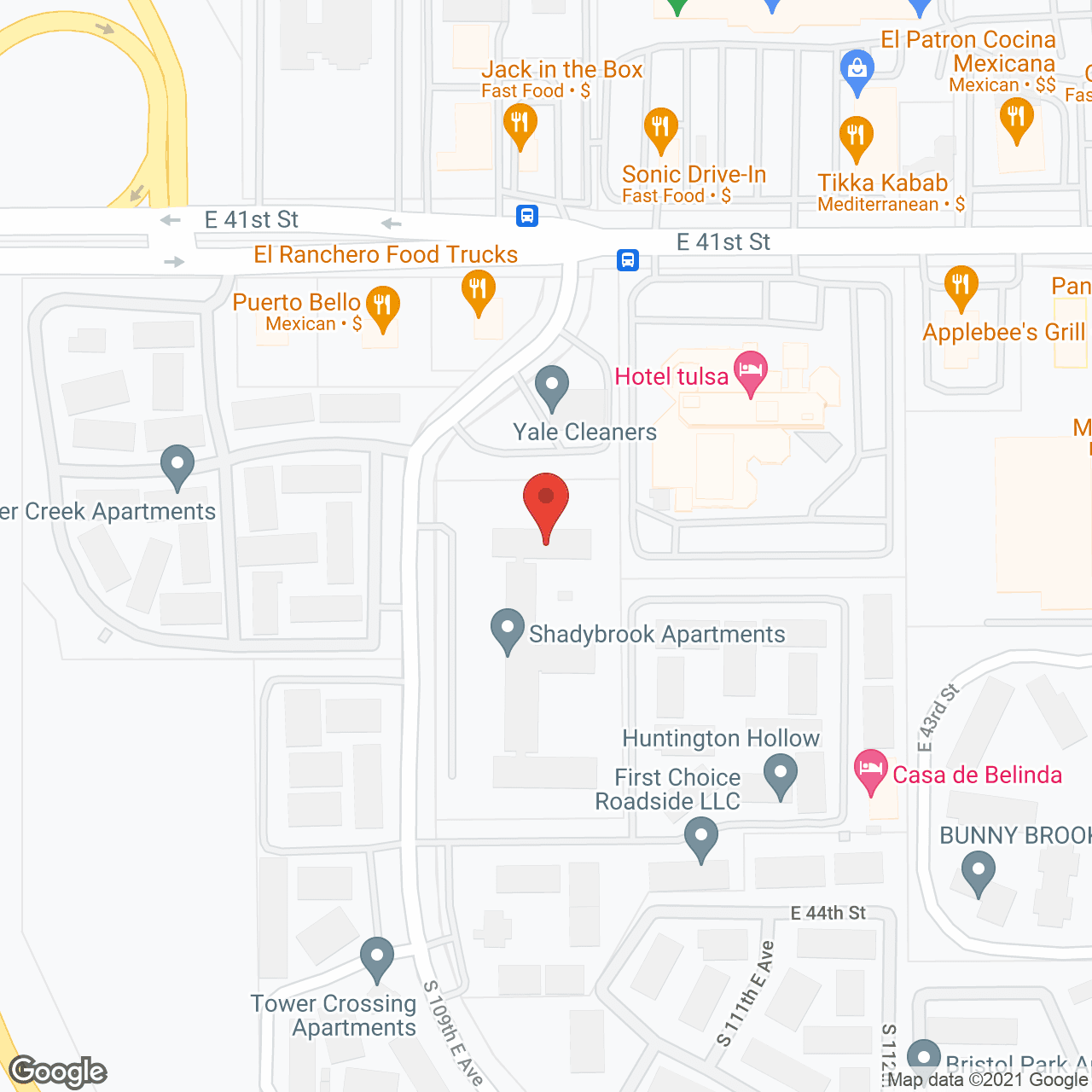 Map of the neighborhood around Shadybrook Oklahoma