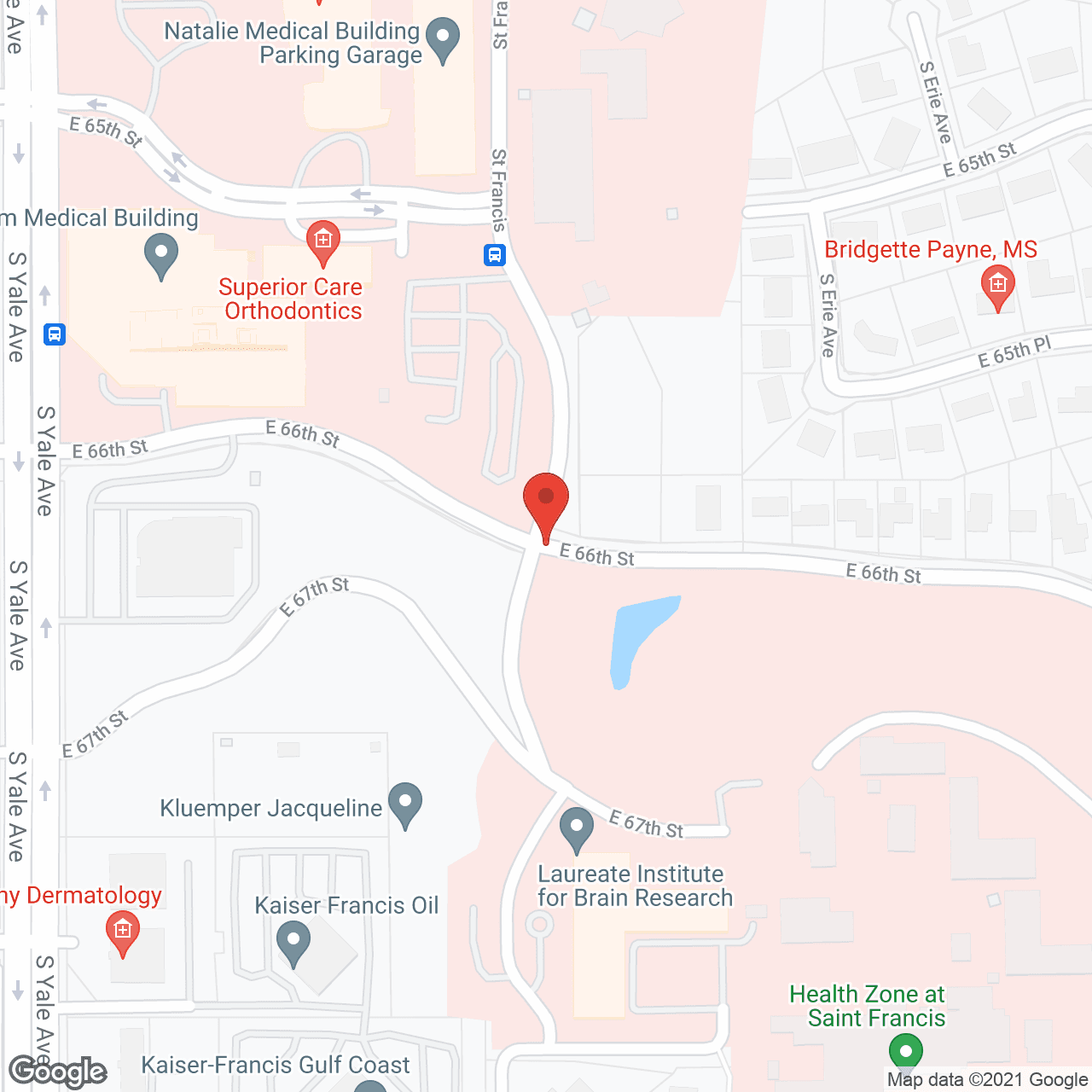 Map of the neighborhood around Montereau In Warren Woods