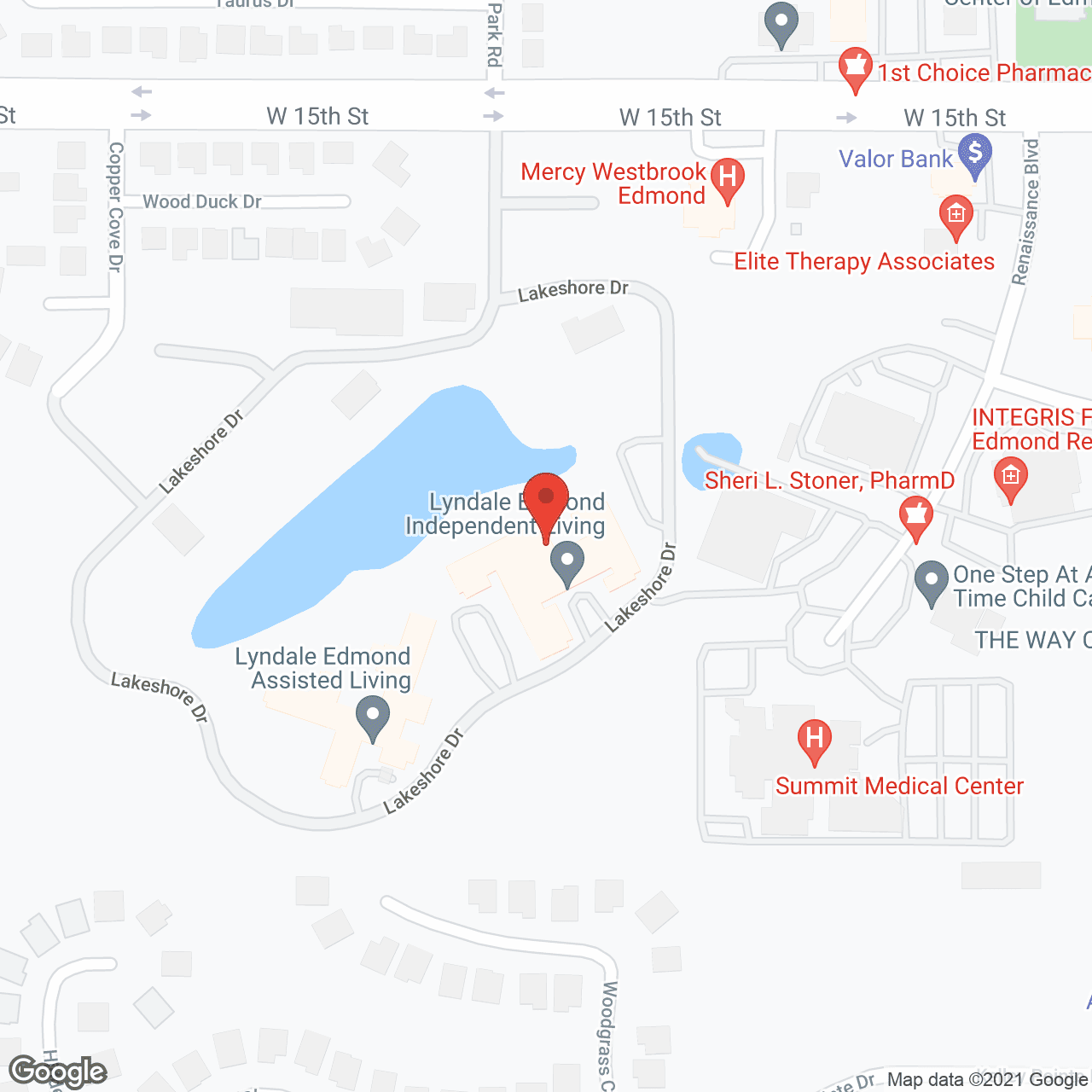 Map of the neighborhood around Lyndale Edmond Senior Living